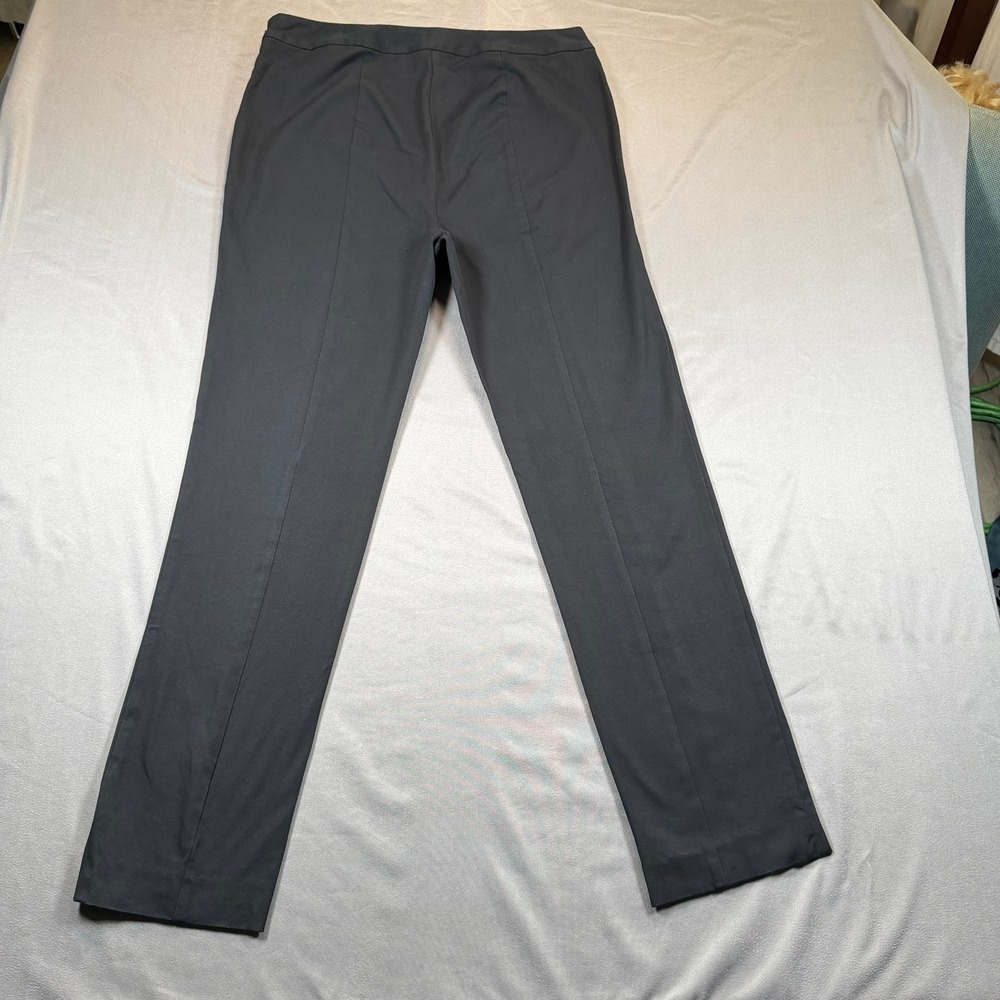 Gallia Moda Dress Pants Womens 8 Black Stretch‎ Seam Detail Slim Office Trousers - Picture 13 of 13